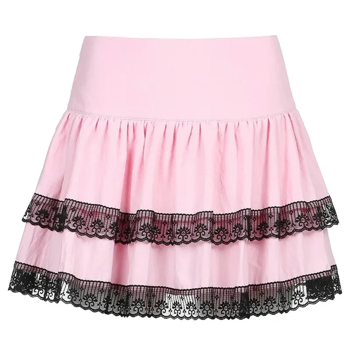 FICHOR Gothic Lace Tiered Mini Skirt - Bottoms - Mini Skirt - 7