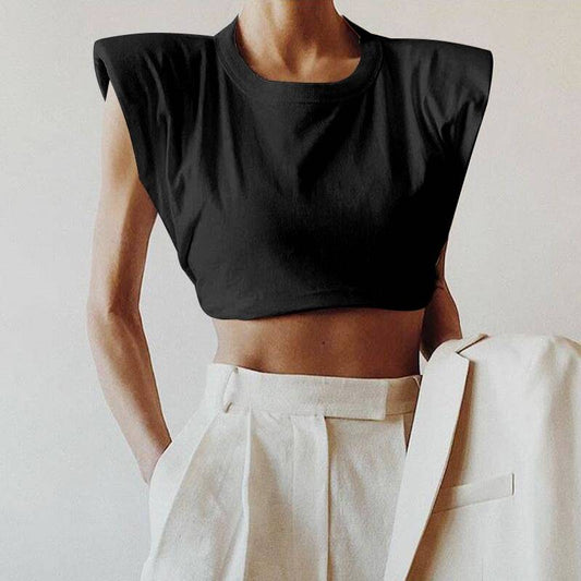 Minimalist Sleeveless Women’s Crop Top - Women’s Clothing & Accessories - Shirts & Tops - 1 - 2024