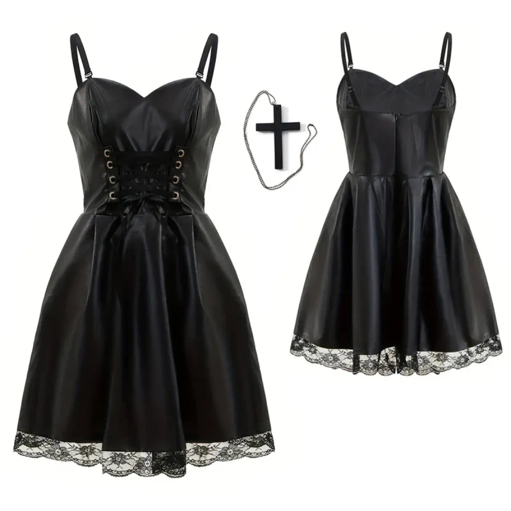 Misa Amane Gothic Cosplay Costume – Dress with Lace & Accessories - All Dresses - Cosplay - 2
