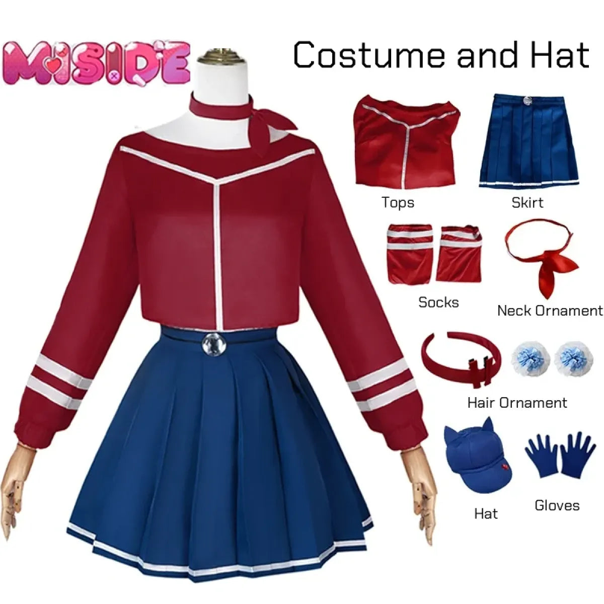 Mita Mira Cosplay School Uniform – MiSide Yandere JK Set for Girls & Women - Anime - Sets - 19