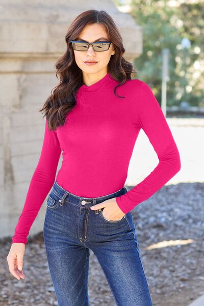 Mock Neck Long Sleeve Bodysuit - Women’s Clothing & Accessories - Shirts & Tops - 26 - 2024