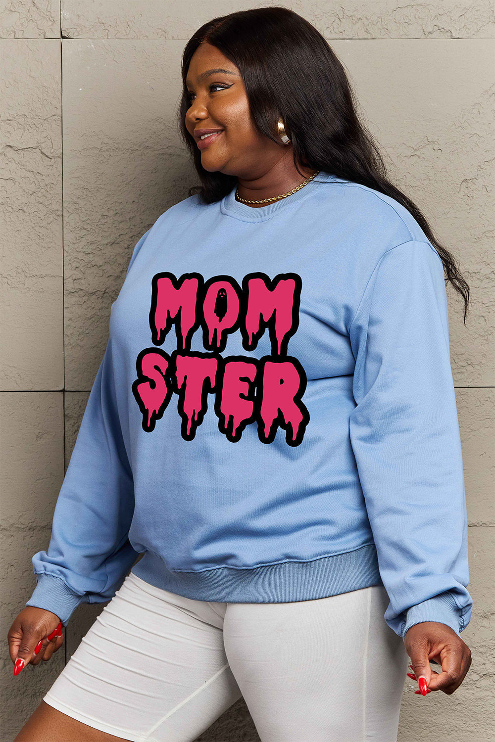 Full Size MOM STER Graphic Sweatshirt - T-Shirts - Shirts & Tops - 17 - 2024