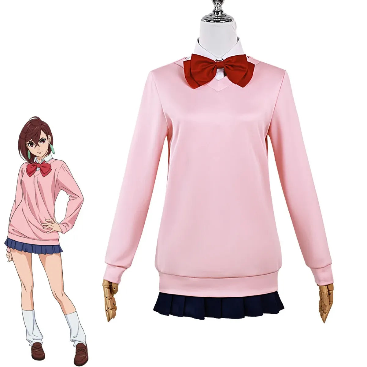 Momo Ayase Cosplay Costume – Dandadan School Uniform Set with Accessories - Anime - Sets - 8
