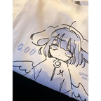 ’Monday’ Sad Anime Girl Tee - T-Shirts - 2