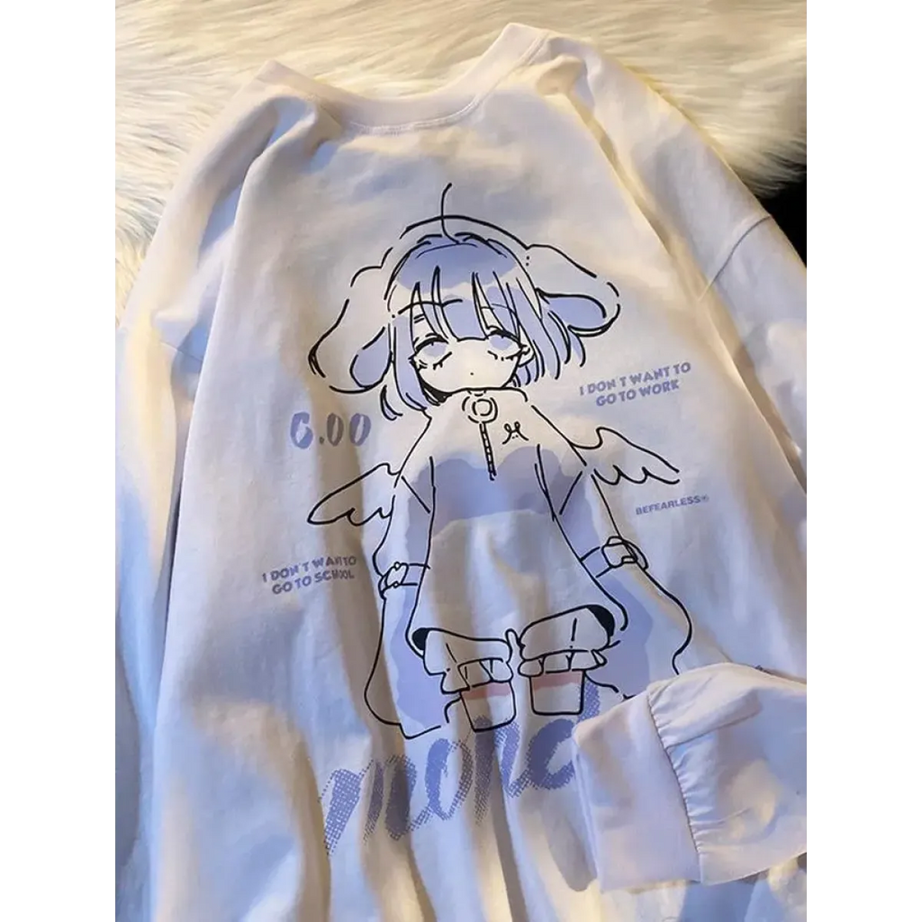 ’Monday’ Sad Anime Girl Tee - T-Shirts - 1