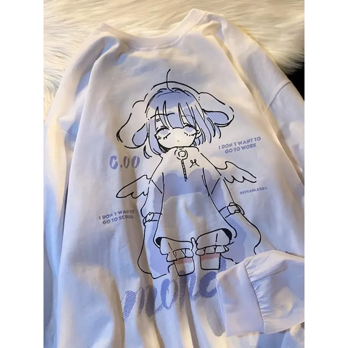 ’Monday’ Sad Anime Girl Tee - T-Shirts - 7