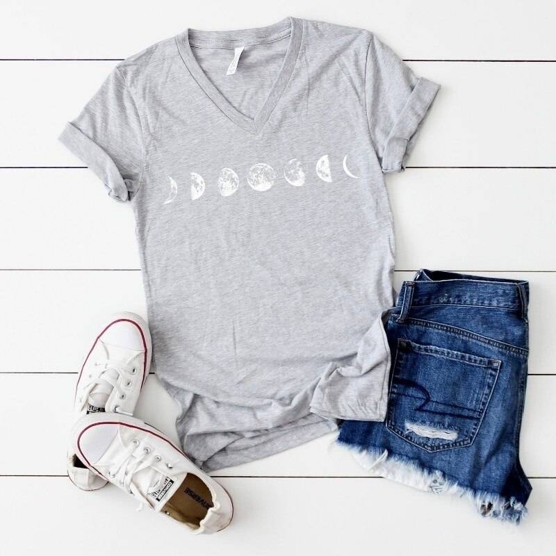 Moon Phase T-Shirt - Gray / S - T-Shirts - Shirts & Tops - 13 - 2024