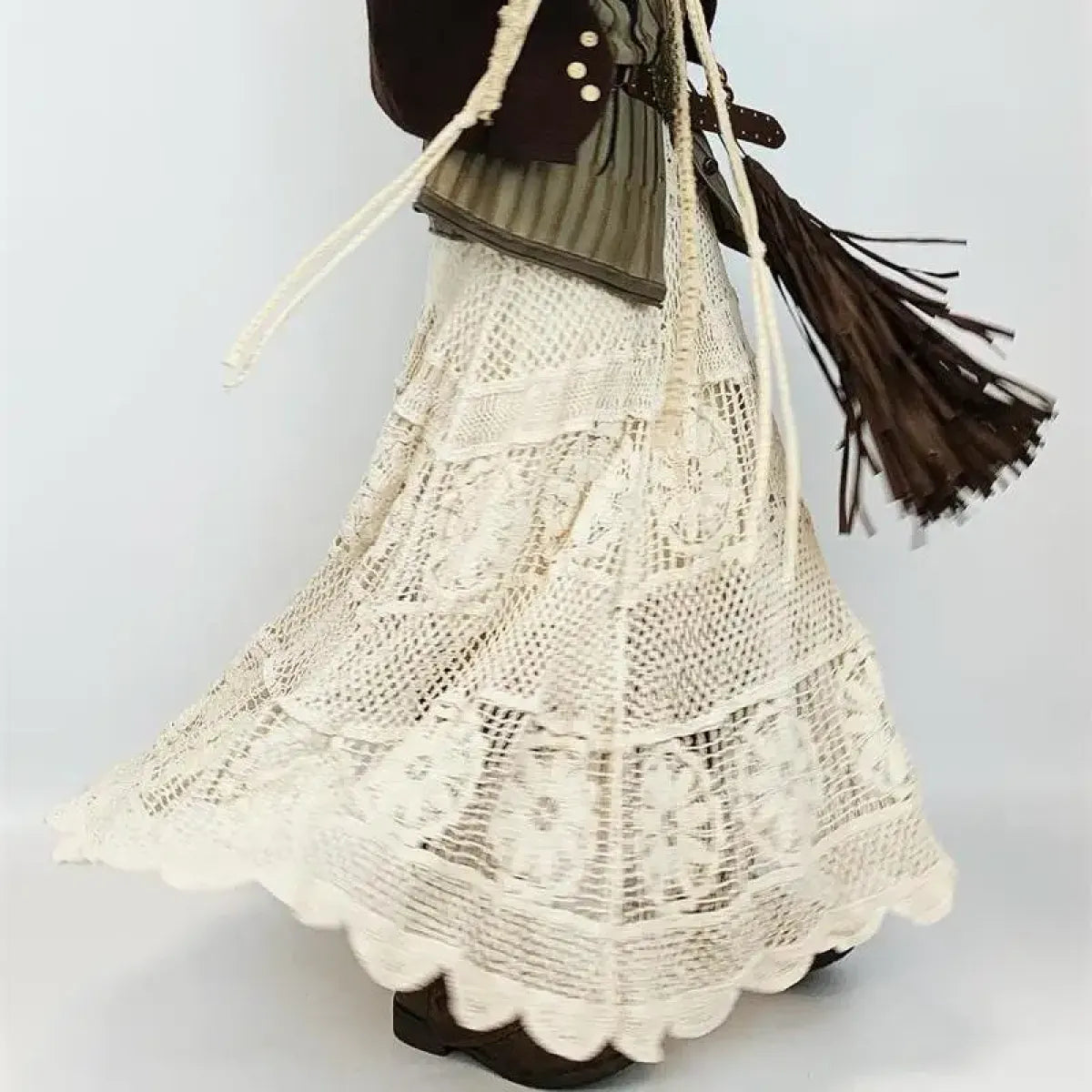 Mori Girl Crochet Maxi Skirt - Bottoms - Skirts - 6