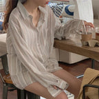 Mori Girl Striped Blouse - Women’s Clothing & Accessories - Blouses - 3