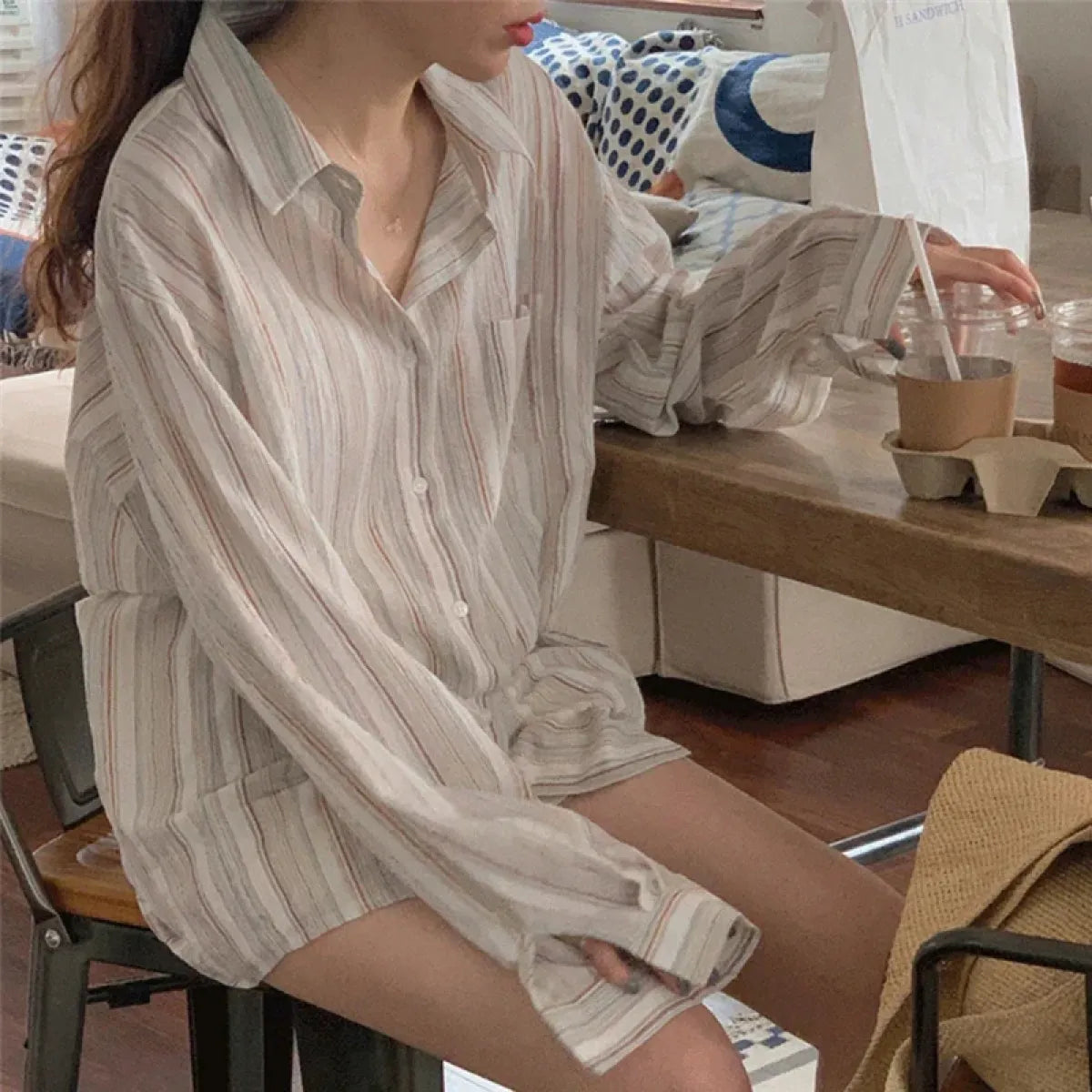 Mori Girl Striped Blouse - Women’s Clothing & Accessories - Blouses - 3