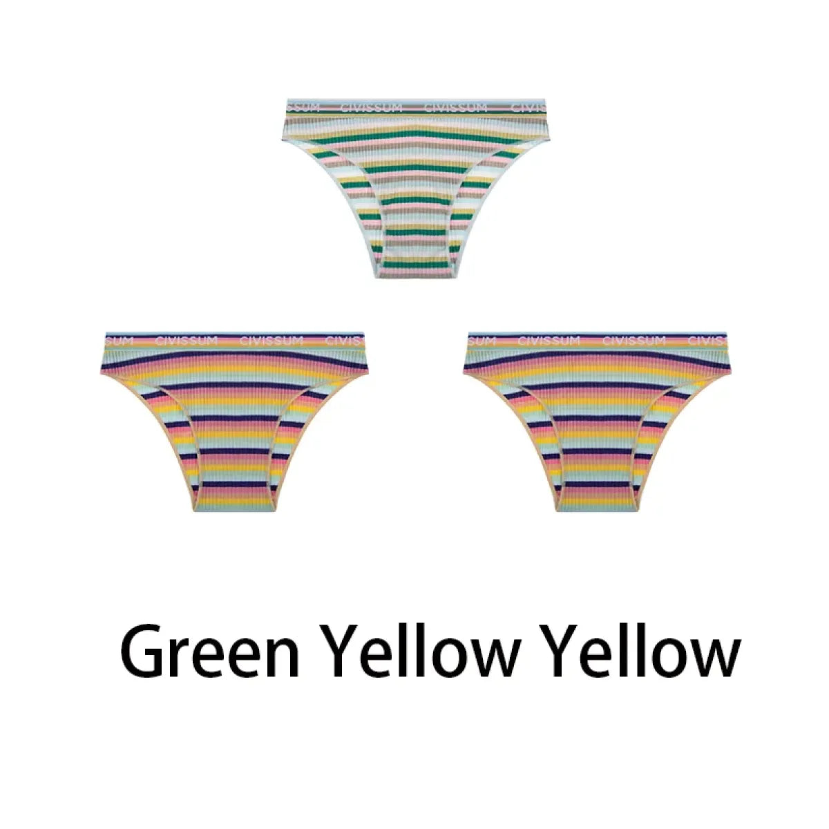 Multicolored Pastel Striped Cotton Panties - Women’s Clothing & Accessories - Panties - 15