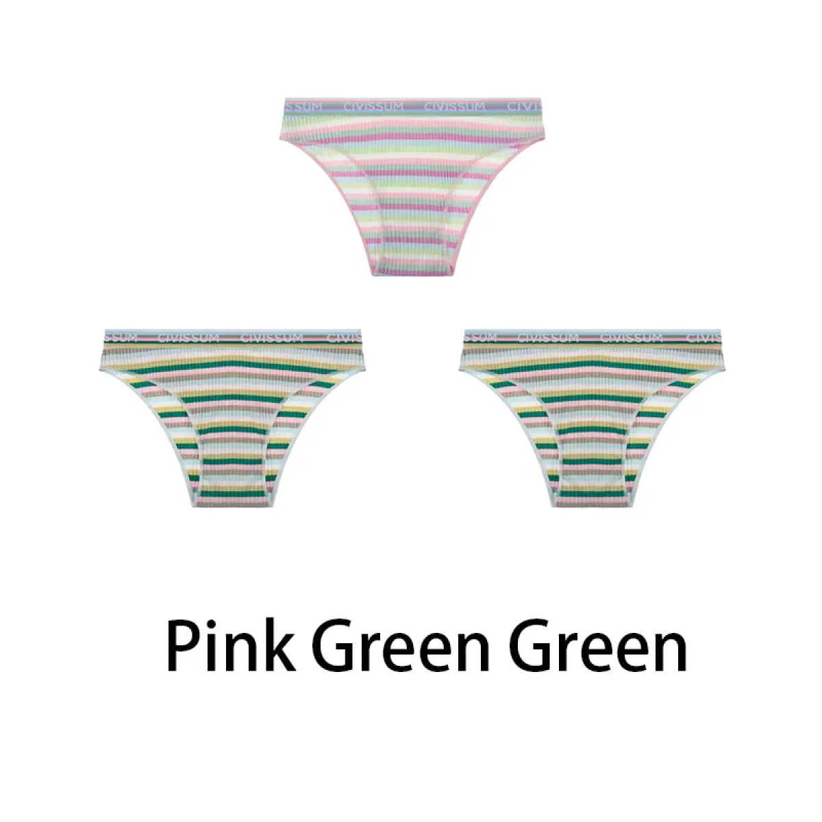 Multicolored Pastel Striped Cotton Panties - Women’s Clothing & Accessories - Panties - 16