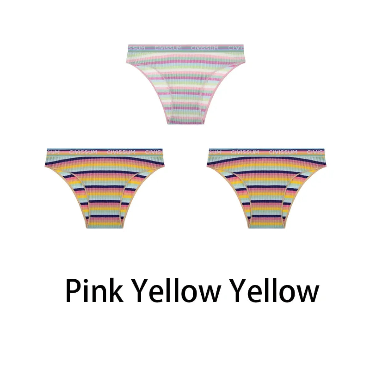 Multicolored Pastel Striped Cotton Panties - Women’s Clothing & Accessories - Panties - 17
