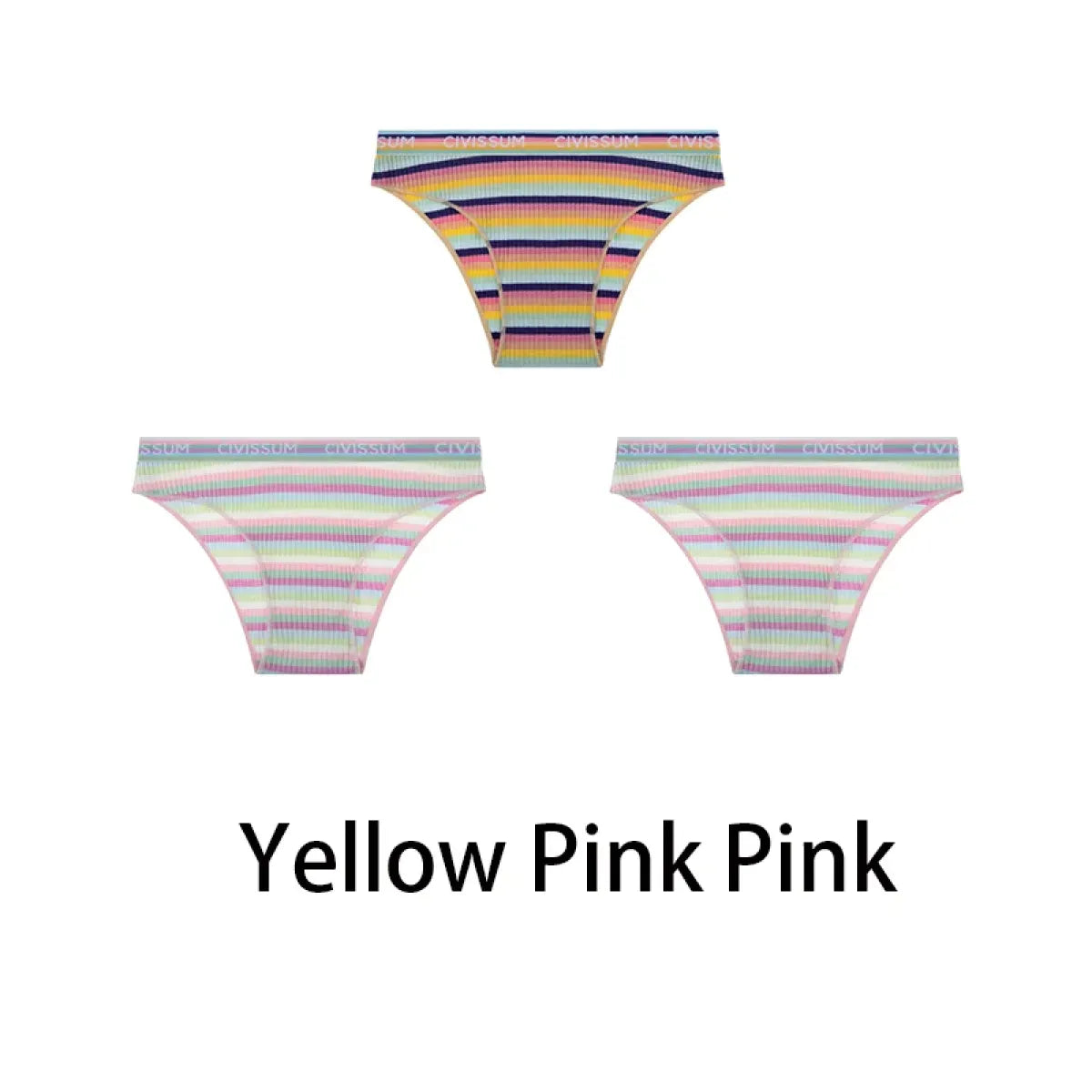 Multicolored Pastel Striped Cotton Panties - Women’s Clothing & Accessories - Panties - 29