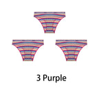 Multicolored Pastel Striped Cotton Panties - Women’s Clothing & Accessories - Panties - 30