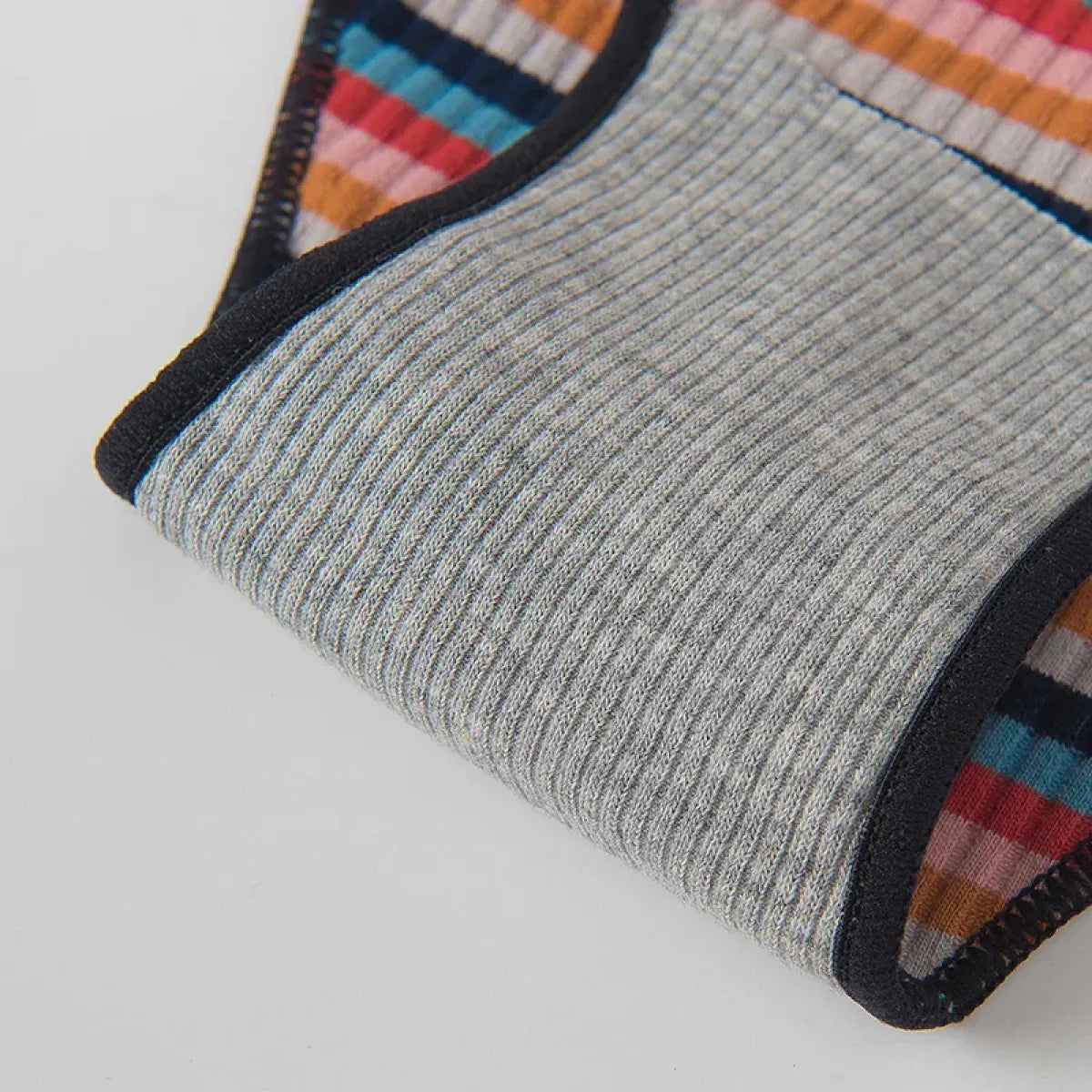 Multicolored Pastel Striped Cotton Panties - Women’s Clothing & Accessories - Panties - 4