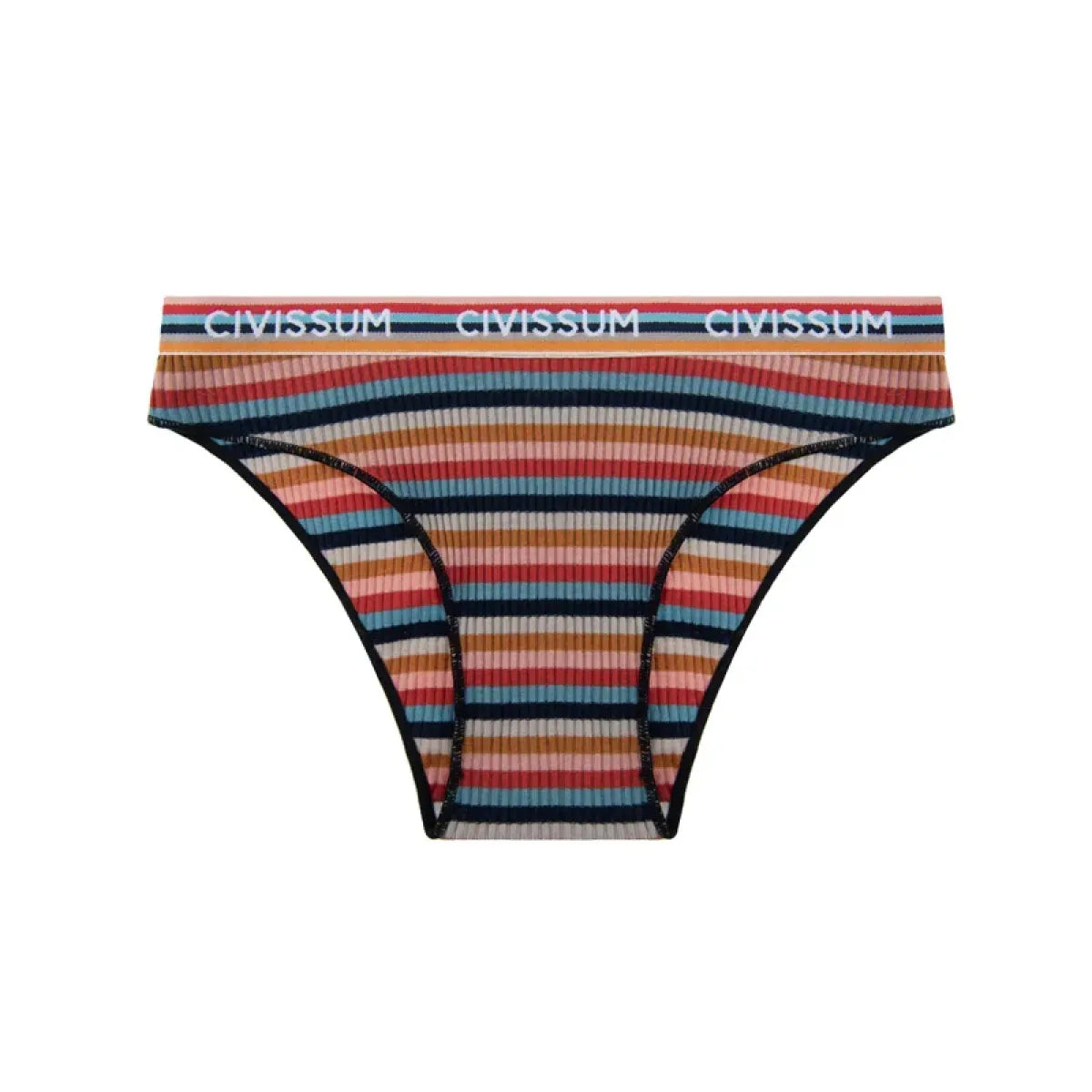 Multicolored Pastel Striped Cotton Panties - Women’s Clothing & Accessories - Panties - 5