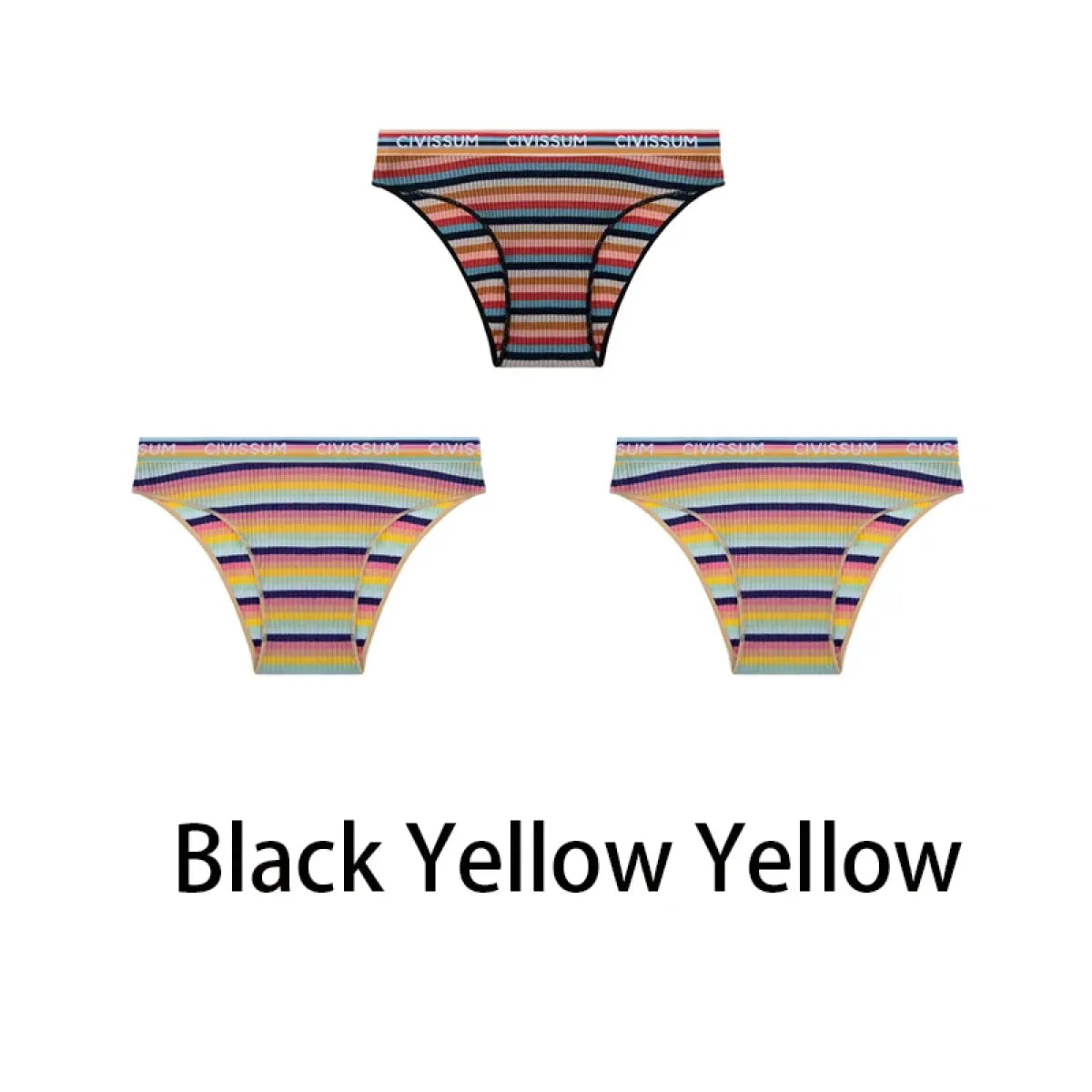 Multicolored Pastel Striped Cotton Panties - Women’s Clothing & Accessories - Panties - 9