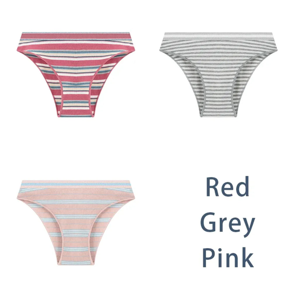 Multicolored Striped Cotton Panties - Women’s Clothing & Accessories - Panties - 10