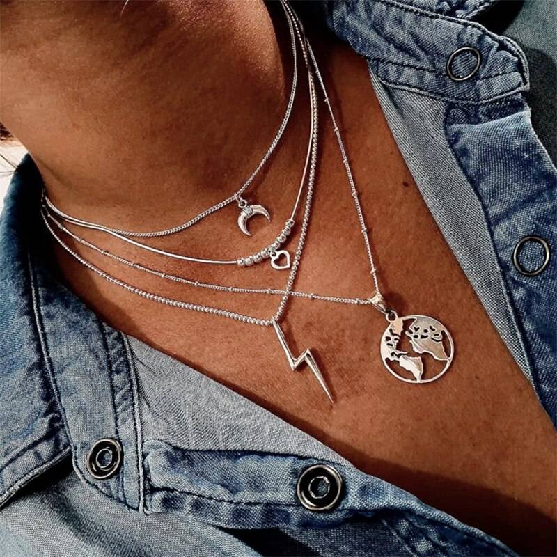 Multilayer Pendant Necklace Set - 16 - Women’s Jewelry - Necklaces - 16 - 2024