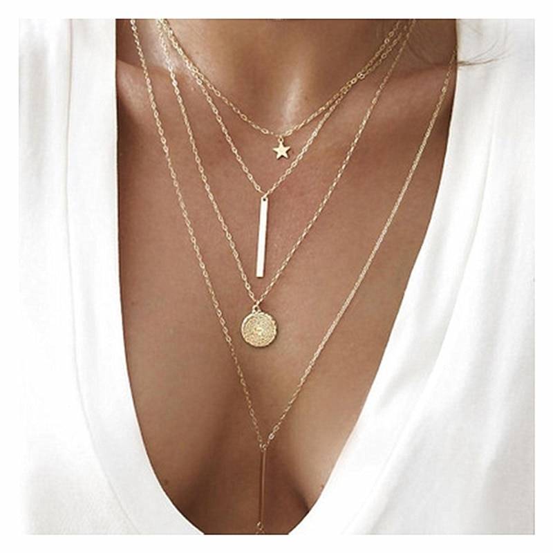 Multilayer Pendant Necklace Set - 17 - Women’s Jewelry - Necklaces - 18 - 2024