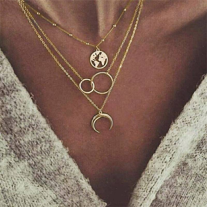 Multilayer Pendant Necklace Set - 12 - Women’s Jewelry - Necklaces - 24 - 2024