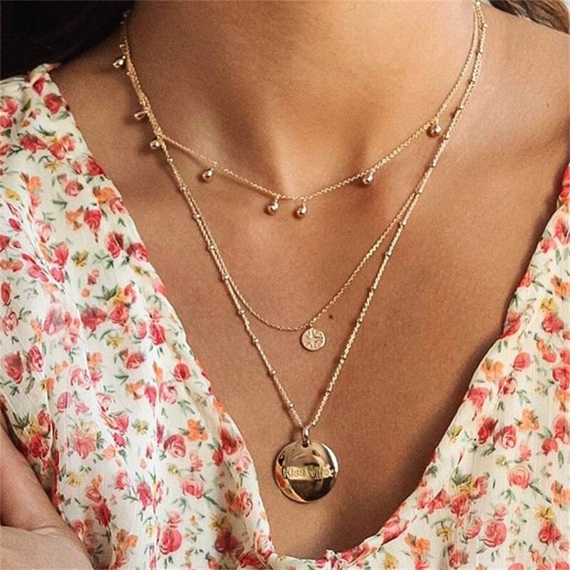 Multilayer Pendant Necklace Set - 13 - Women’s Jewelry - Necklaces - 25 - 2024