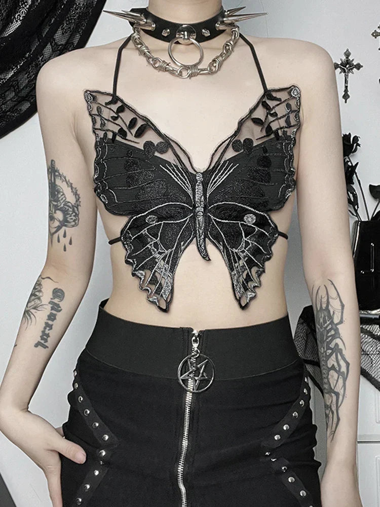 Mystic Butterfly Lace Cami Top - Black / One Size - Women’s Clothing & Accessories - Shirts & Tops - 3 - 2024