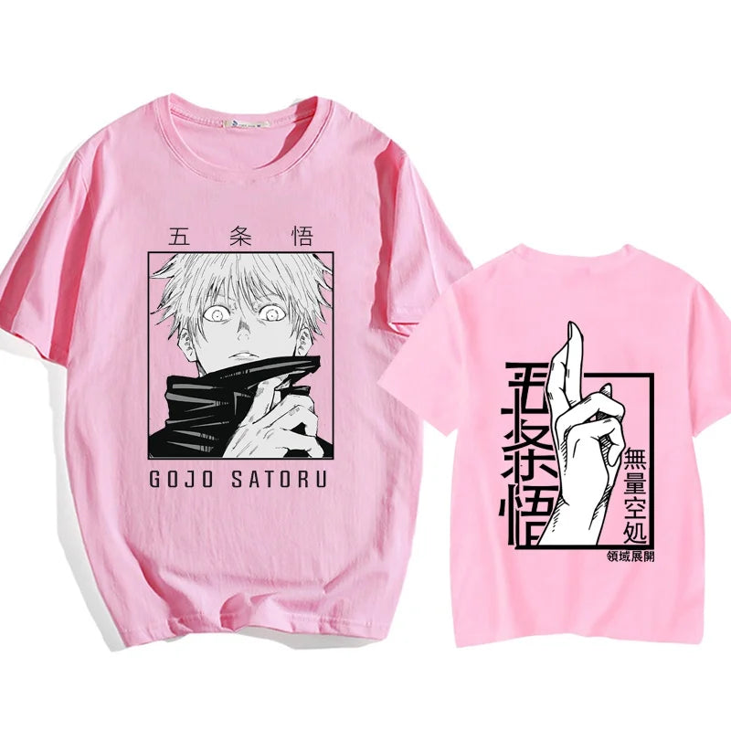 Mystic Gaze Oversized Tee – Anime-Inspired Graphic Streetwear - Pink / XXL - T-Shirts - Shirts & Tops - 4 - 2024