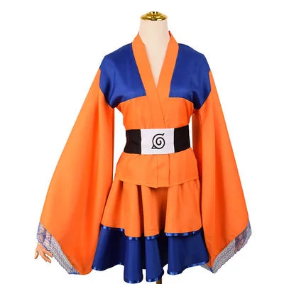 Naruto Uzumaki Gender Swap Kimono Lolita Dress - Full Set f / XS - All Dresses - Costumes - 8 - 2024