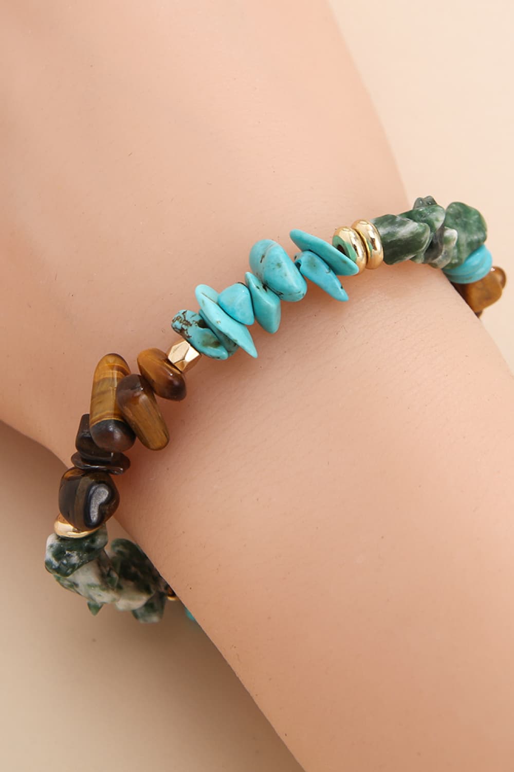 Turquoise & Natural Stone Bracelet - Multicolor / One Size - Women’s Jewelry - Bracelets - 3 - 2024