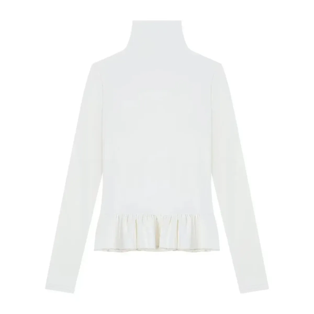 Navy Knit Cutout Sweater & White Peplum Top – Harajuku Set - Sweaters - Sets - 4