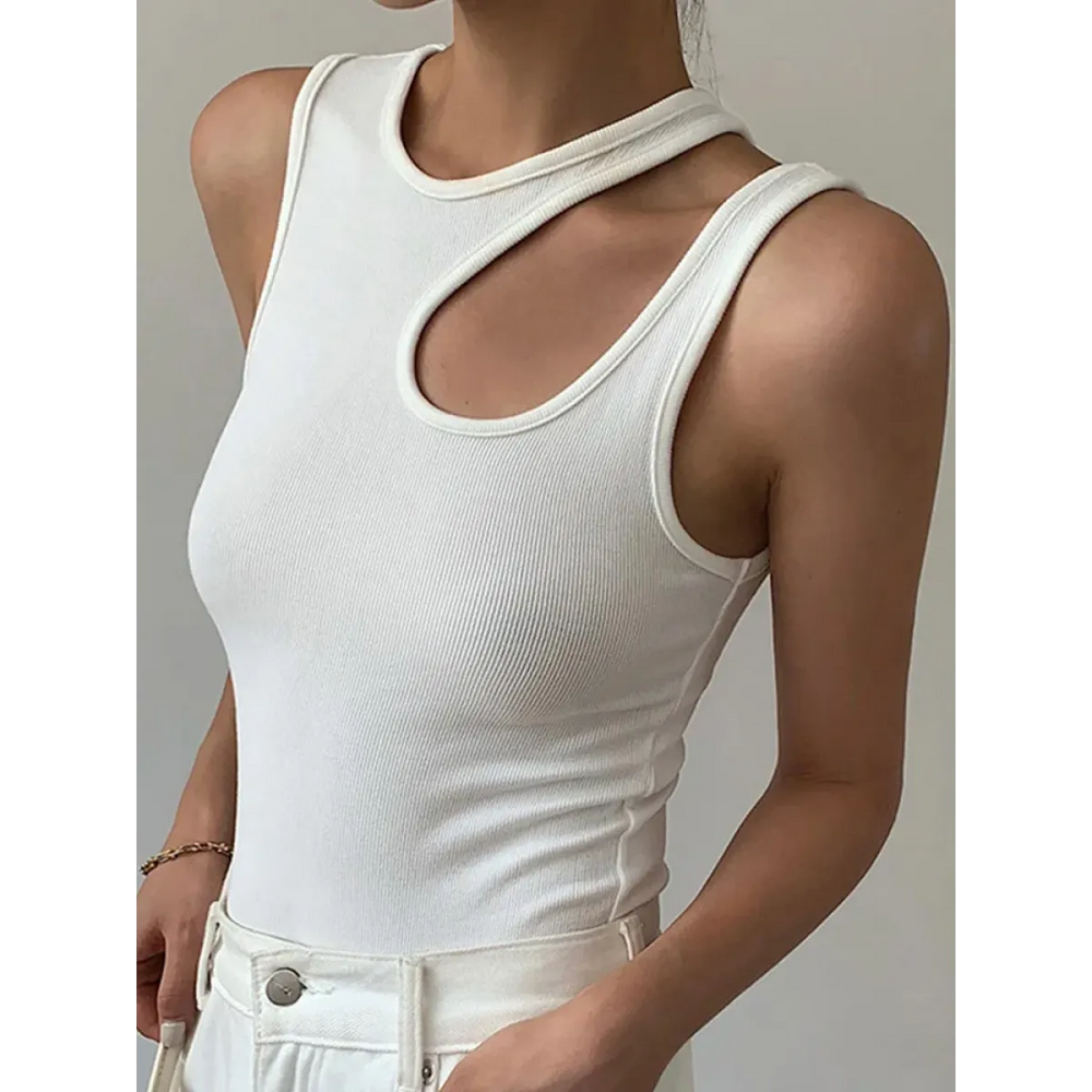 Harajuku Cutout Sleeveless Top - T-Shirts - T-Shirts - 1