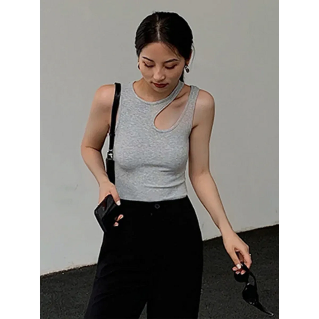 Harajuku Cutout Sleeveless Top - T-Shirts - T-Shirts - 4