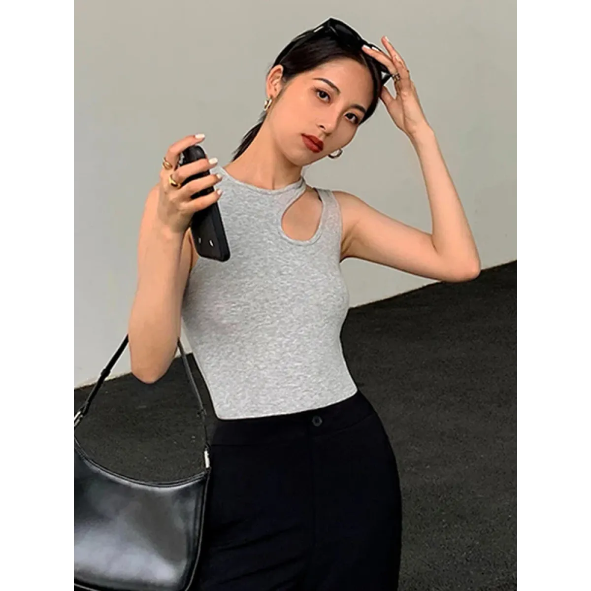 Harajuku Cutout Sleeveless Top - Best Sellers - T-Shirts - 7