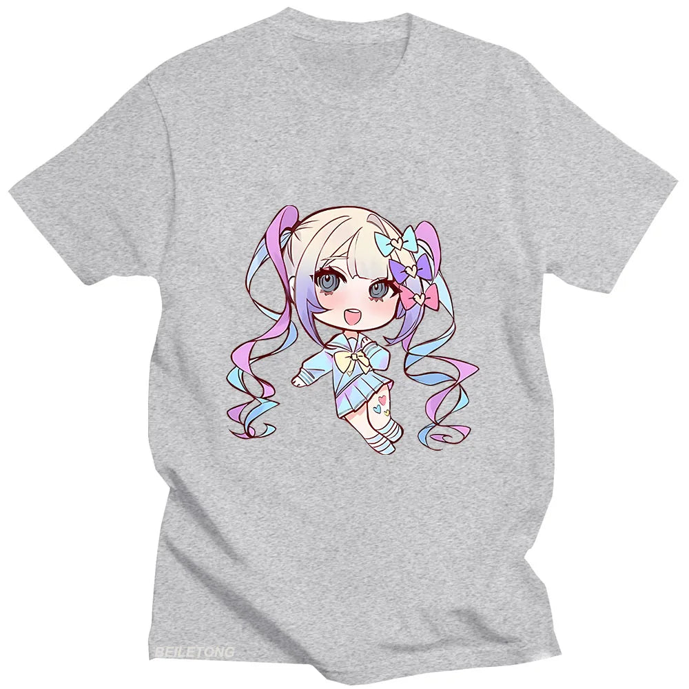 Needy Girl Overdose Pastel Chibi Tee - Gray / XS - T-Shirts - Clothing Tops - 10 - 2024