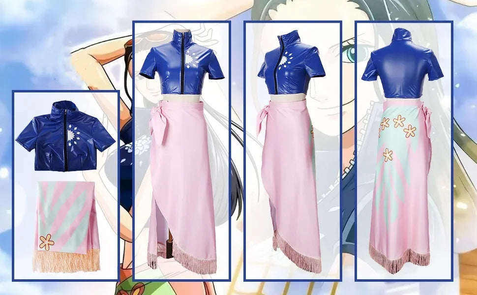 Nico Robin Cosplay Costume – One Piece Top and Skirt Outfit - Bottoms - Costumes - 2024 - 8 - Worldwide Shipping