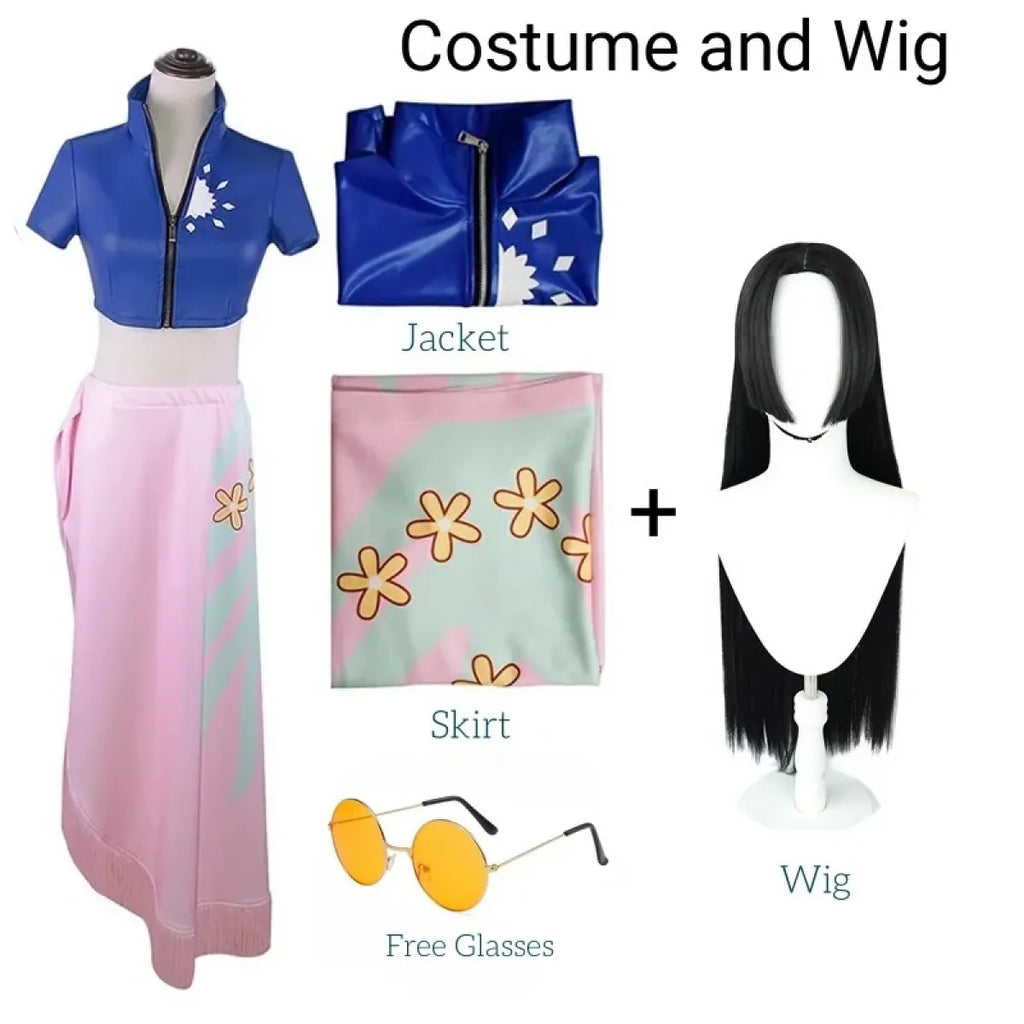 Nico Robin Cosplay Costume – One Piece Top and Skirt Outfit - Bottoms - Cosplay - 9