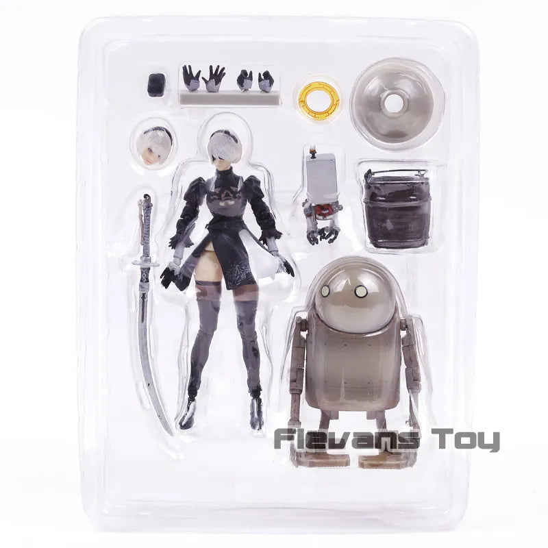 2B & Machine Lifeform - NieR Automata PVC Figure - No Box - Anime - Action & Toy Figures - 8 - 2024