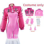 Nikki Alice Cosplay Costume – Pink Bodysuit Jacket Wig & Ears Set - Tops & Tees - Cosplay - 10
