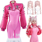 Nikki Alice Cosplay Costume – Pink Bodysuit Jacket Wig & Ears Set - Tops & Tees - Cosplay - 1