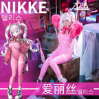 Nikki Alice Cosplay Costume – Pink Bodysuit Jacket Wig & Ears Set - Tops & Tees - Cosplay - 3