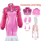 Nikki Alice Cosplay Costume – Pink Bodysuit Jacket Wig & Ears Set - Tops & Tees - Cosplay - 11