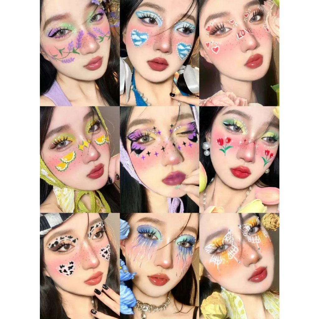 Nine Tails 48-Color Graphic Liner Bundle - Harajuku Style - Cosmetics - 3