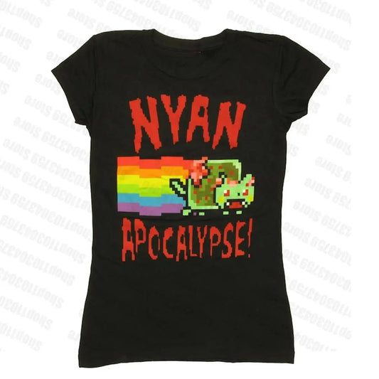 Nyan Apocalypse Harajuku Print Tee - 2 / XL - T-Shirts - Shirts & Tops - 1 - 2024