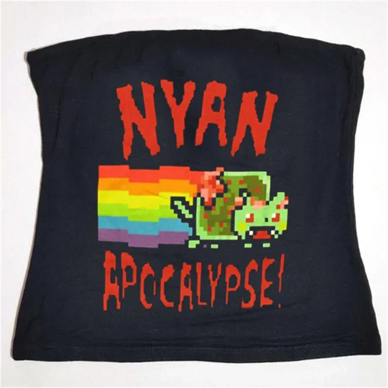 Nyan Apocalypse Harajuku Print Tee - 5 / XXL - T-Shirts - Shirts & Tops - 5 - 2024