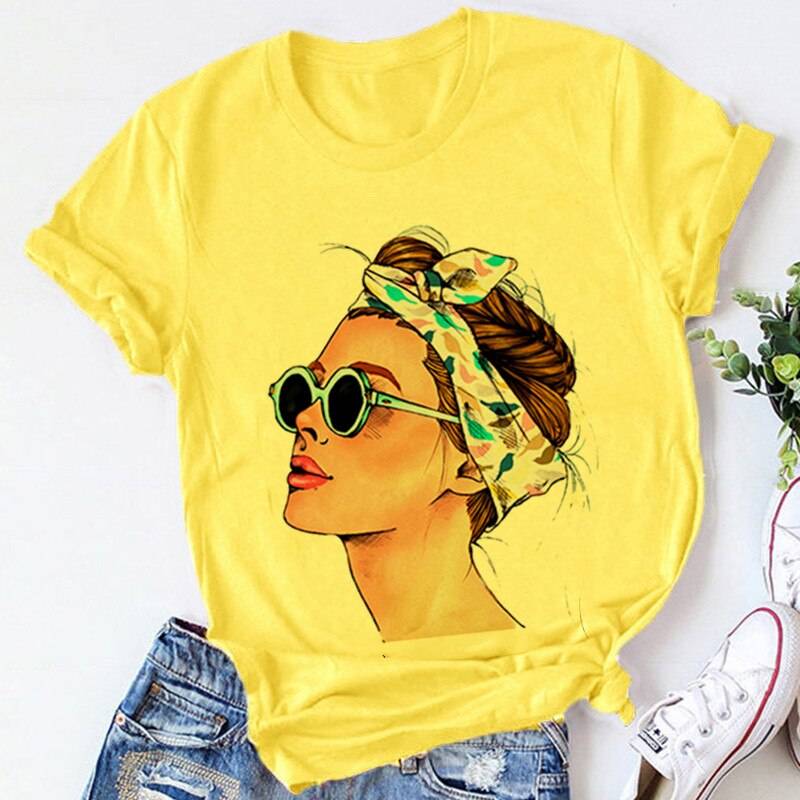 O-Neck Harajuku T-shirt - P6018F-Yellow / XXL - T-Shirts - Shirts & Tops - 26 - 2024