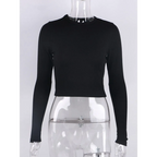 Sexy Ribbed Cropped T-Shirt - T-Shirts - Shirts & Tops - 4 - 2024