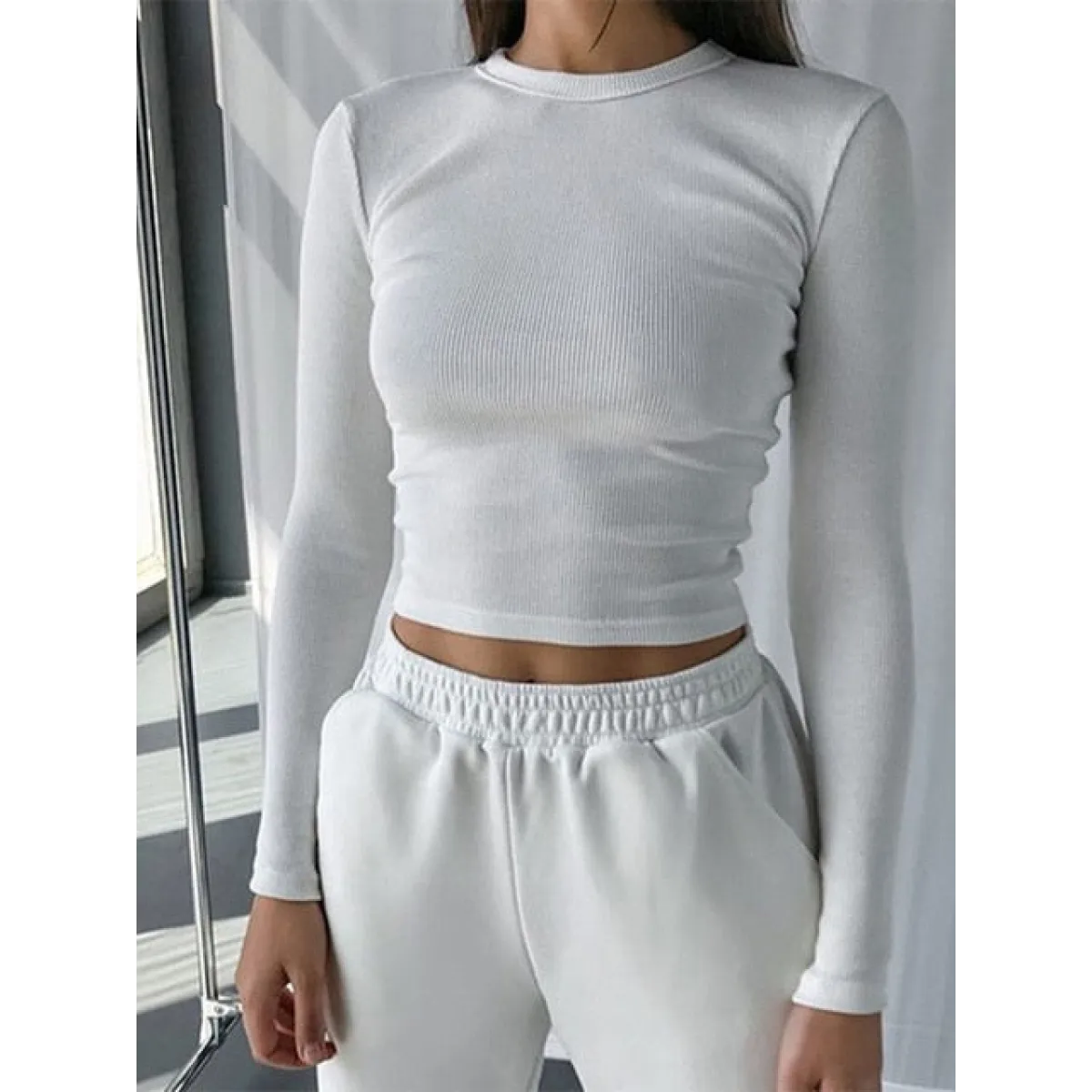 Sexy Ribbed Cropped T-Shirt - T-Shirts - Shirts & Tops - 8 - 2024
