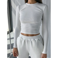 Sexy Ribbed Cropped T-Shirt - White / L - T-Shirts - Shirts & Tops - 9 - 2024